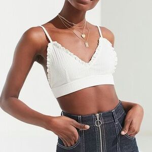 Urban Outfitters Out from Under White Ruffle Bralette